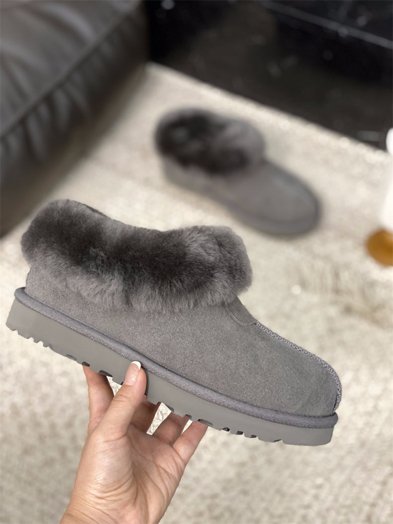 Snow boots winter warm short plush thickened snow shoes for women
