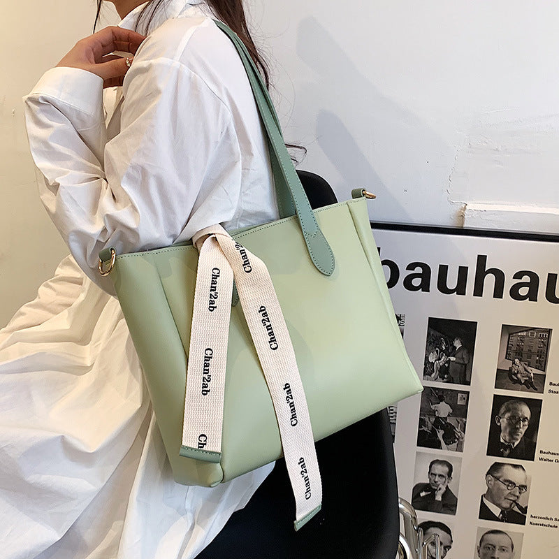 Crossbody Bag Spring New Fashion Big Bag Small Fresh Shoulder Tote Bag Woven Solid Color Women's Bag
