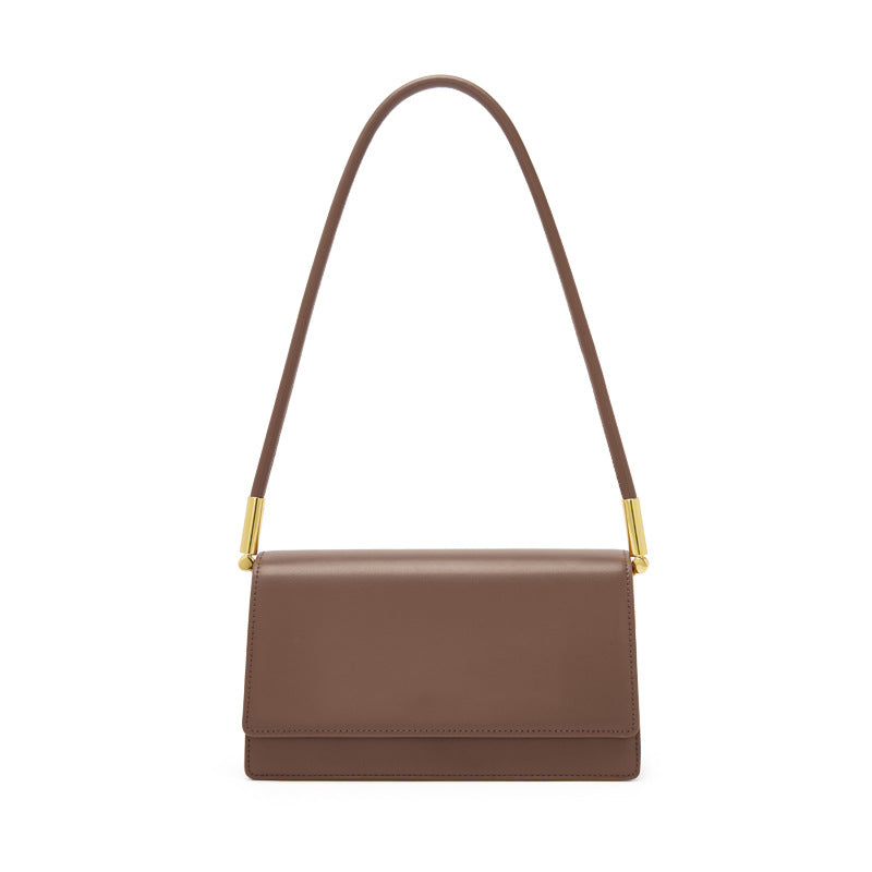 Leather women's bag temperament trend armpit bag retro shoulder handbag fashion simple organ bag