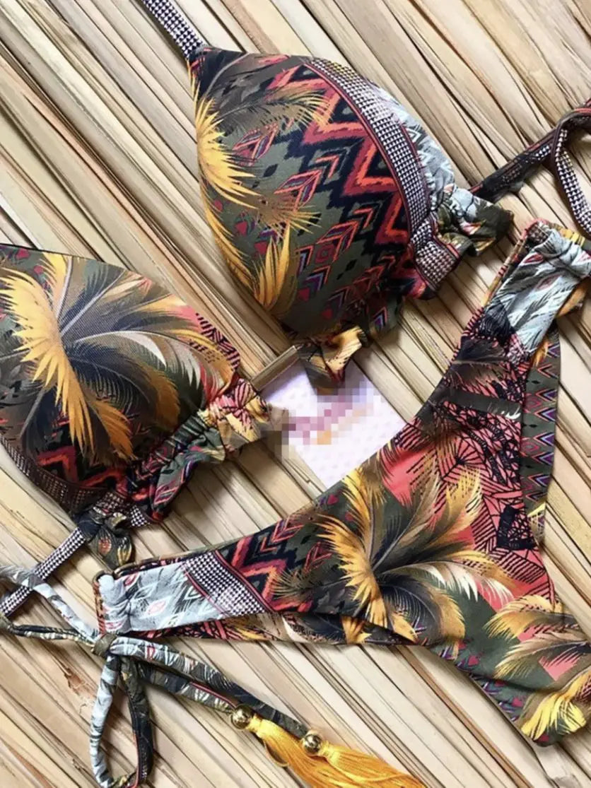 RUOTONGSEPT 2023 Popular Womens Beachwear Sexy Bikinis Set Hot Sport Swimwear Push-Up Padded Swimsuit Exquisite Bather Swimwear