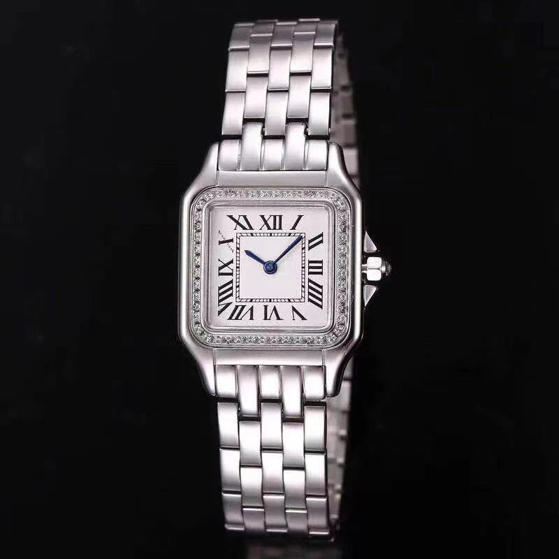 Brand Wrist Watches Women Girl Ladies 22mm 27mm Square Dial Good Quality Steel Band Quartz Luxury Japanese Movement Clock CT13