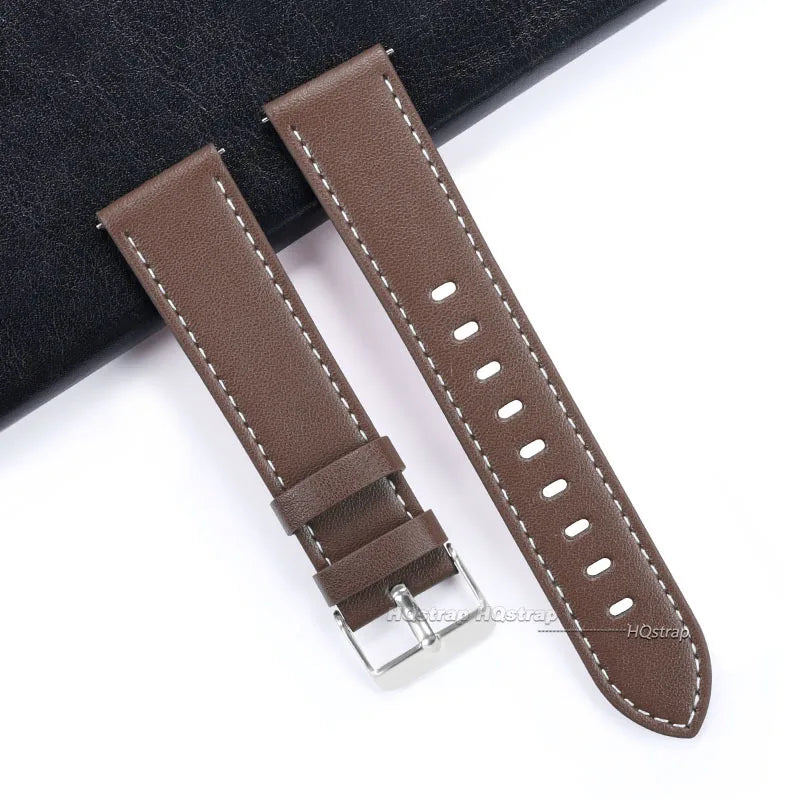 Genuine Calfskin Leather Watchbands Quick Release Watch Band 20mm 22mm for Smartwatch Strap Men Women Watches Accessories Belt