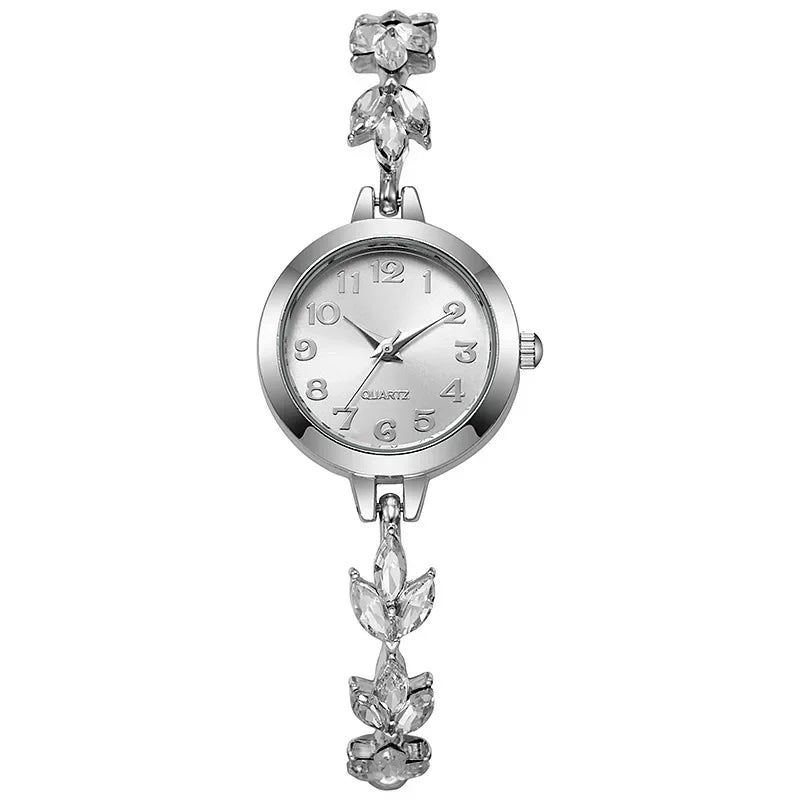 Elegant Women Watches Luxury Rhinestone Bracelet Bracelet Quartz Watch Reloj Mujer Girls Clock Gift(Without Box)