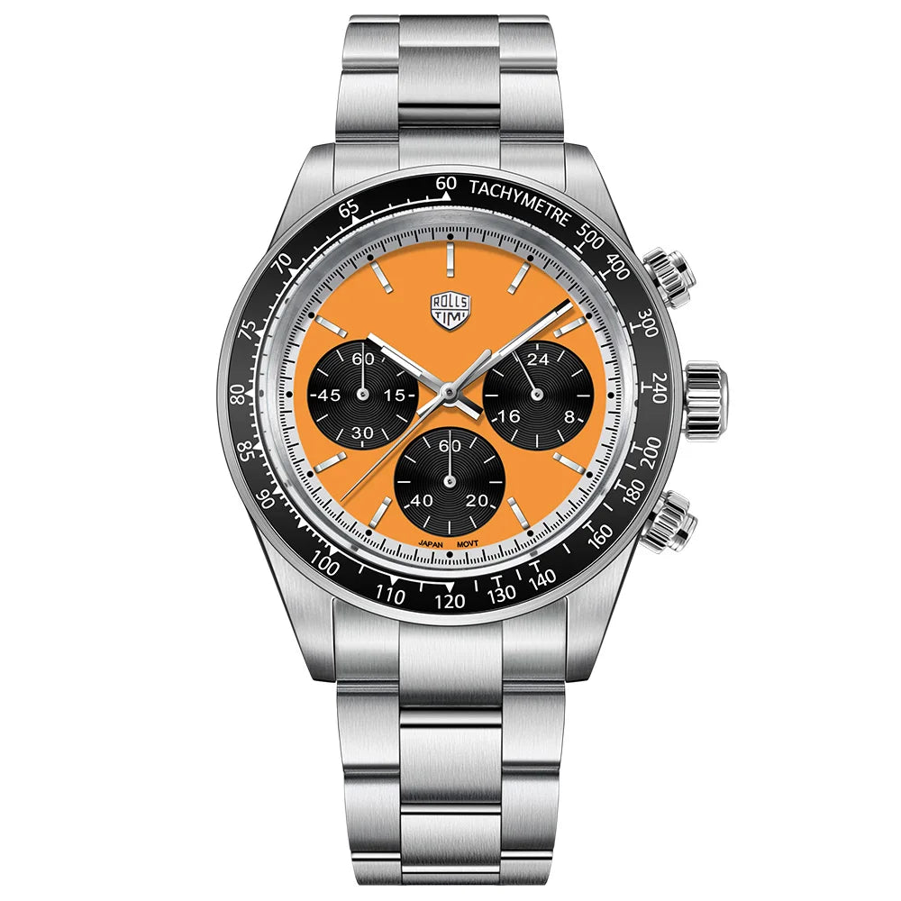 2026RollsTimi Luxury Quartz Watches men's Vk63Movt sports Chronograph men's fashion sapphire all-steel diving watch reloj hombre