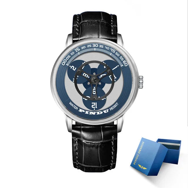 PINDU Watches Miyota 8215 Movement Mechanical Watch Men's Watch Luxury Rotating Dial Luminous Stainless Steel Case Clock Reloj