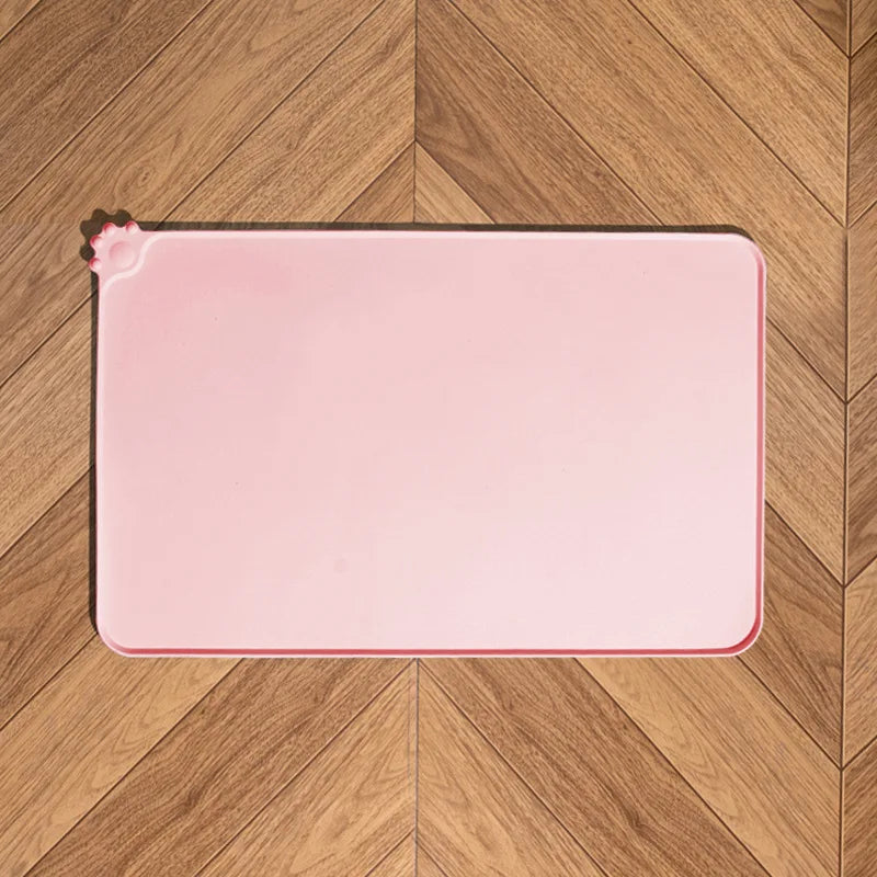 Pet Feeding Mat - Silicone Dog Waterproof Non-Slip Spill Proof Pet Placemat Practical Home Solution for Dogs and Cats