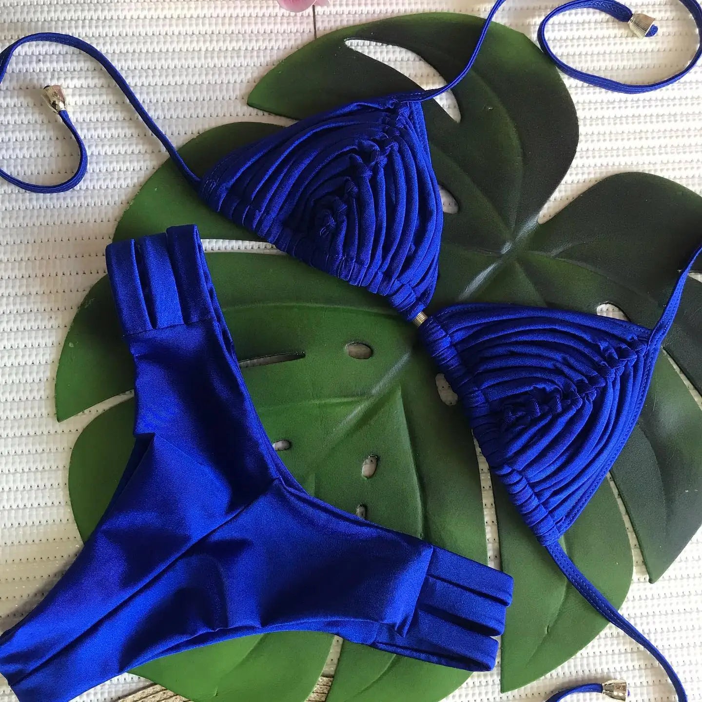 2025 New Bandage Stripes Brazilian Bikini Swimwear Women's Swimsuit Two Piece Set Female Sexy Lace up Mujer Beachwear Summer