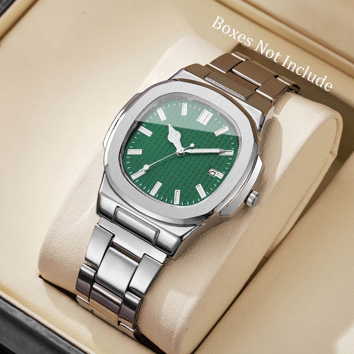 Luxury Square Men Business Watches Simple Calendar Quartz Watch for Mens Clock(Without Box)