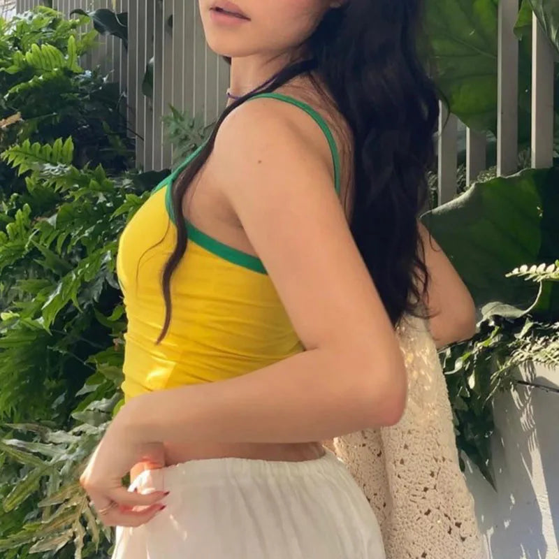Y2k Style Aesthetics Streetwear Women Tank Top Women Undershirt Sex Crop Top Camisole Summer Vest Beach Party Women 2023 Clothes