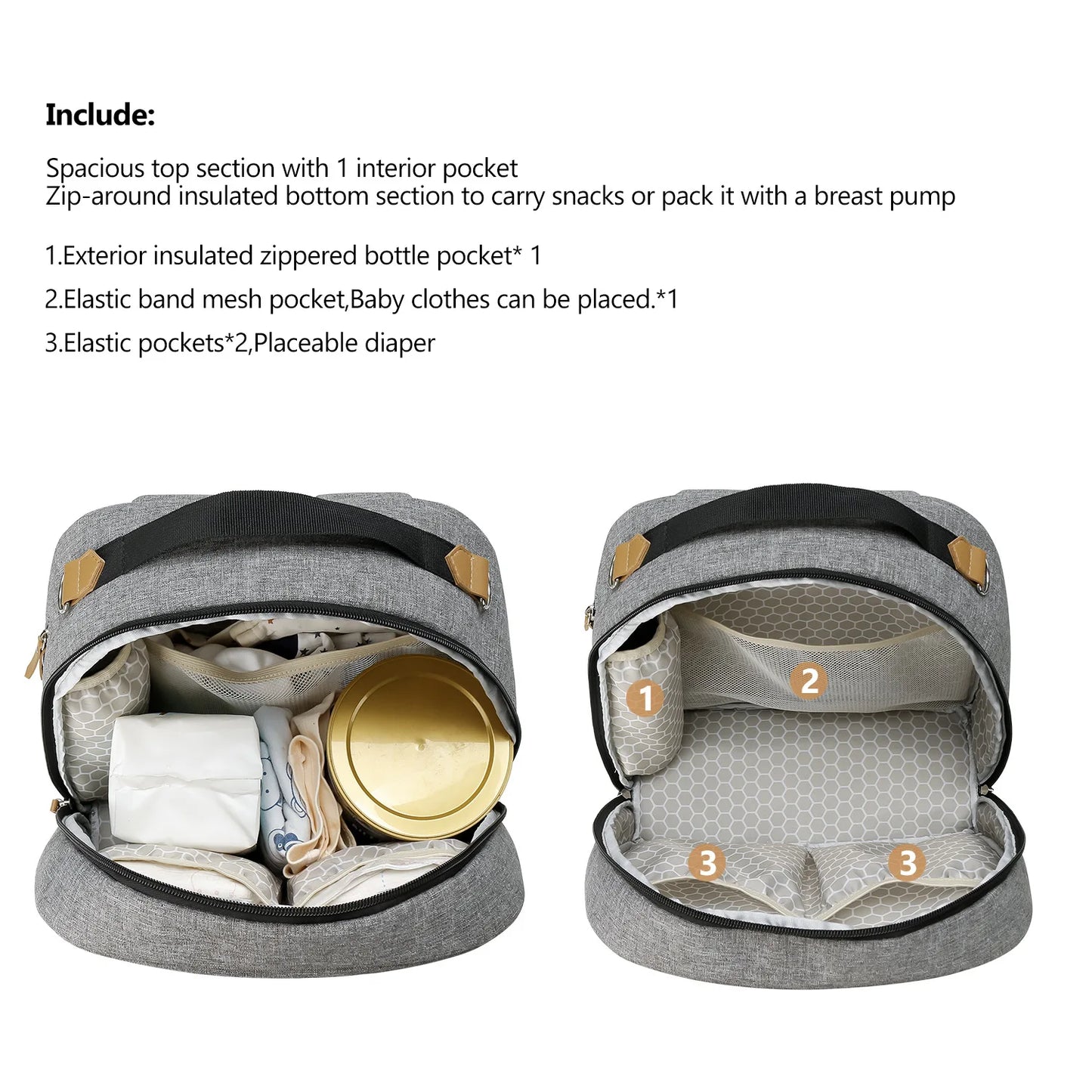 Baby Bag Diaper Bag Backpack Baby Bottle Bag for Parents Stylish Baby Bag OrganizerSophisticated and Spacious Backpack
