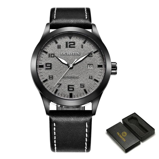 OCHSTIN New Top Brand Automatic Mechanical Watches for Men Military Nylon Strap Pilot Watch Male Auto Date Day Relogio Masculino