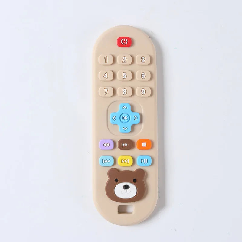 Children's Silicone Remote Control Teether Baby Oral Appetite Period Soothing Remote Control Teething Bite Gum Anti-Eating Toys