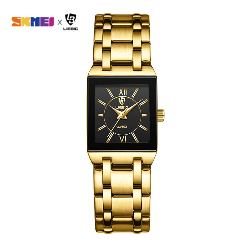 2022 Luxury Golden Quartz Wristwatches For Women Ladies Fashion 30m Waterproof Female Girl Watches Relogio Feminino Clock L1029