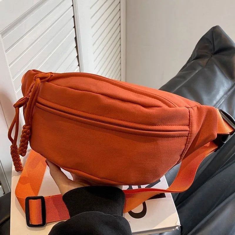 Women Waist Pack Large Capacity Nylon Fanny Pack Street Style Chest Bag Fashion Shoulder Crossbody Bags Casual Waist Belt Bag