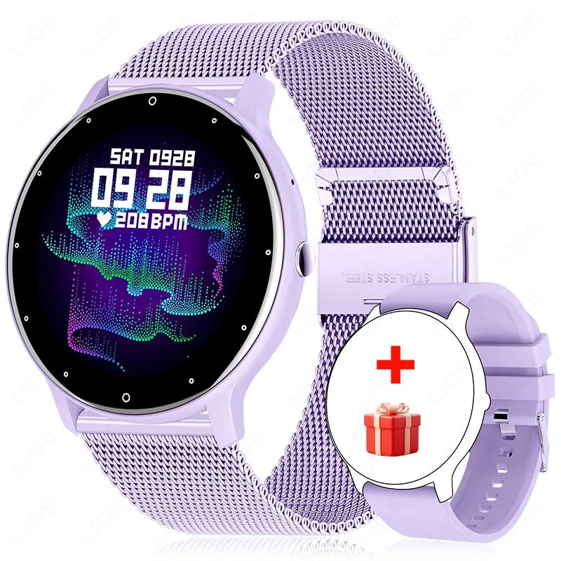 LIGE New Smart Watch Men Sports Fitness Watches Heart Rate Full Touch Screen Bluetooth Call 2026 New Ultra Light Smartwatch Men