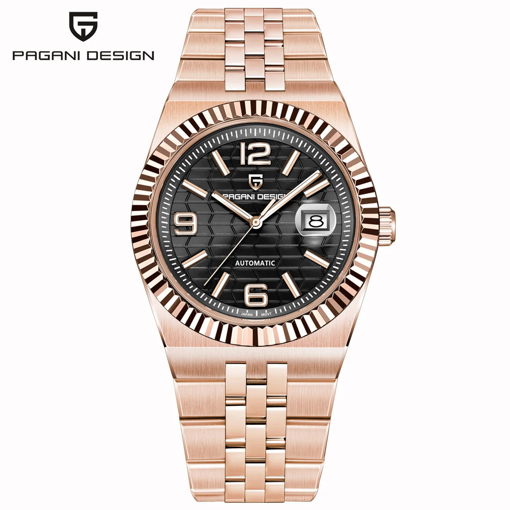PAGANI DESIGN Watches Luxury Retro Mechanical Watches For Men Sapphire Glass New Waterproof Luminous Stainless Steel Men's Watch