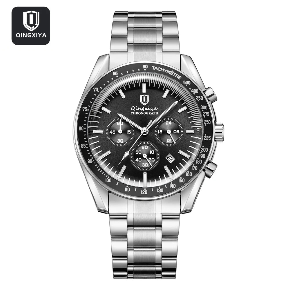 New Men Watch Calendar Business Quartz Watches Mens Top Brand Luxury Sport Waterproof Luminous Stainless Steel Man Wristwatches