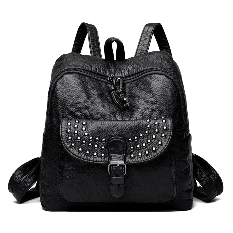 Women High quality leather Backpacks Vintage Female Shoulder Bag Sac a Dos Travel Ladies Bagpack Mochilas School Bags For Girls