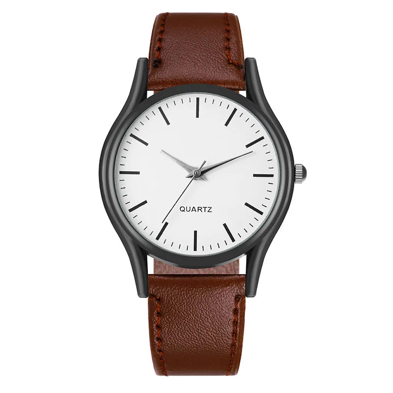 Classic Lovers Watches Men Women Casual Leather Strap Quartz Men's and Women's Pair Quartz Watch Gift High Quality