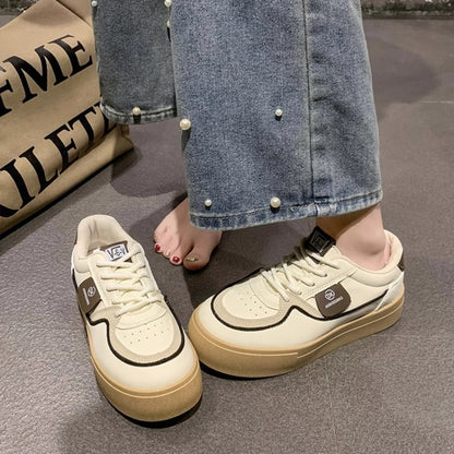 Autumn and winter new niche original dopamine white shoes, student versatile casual shoes