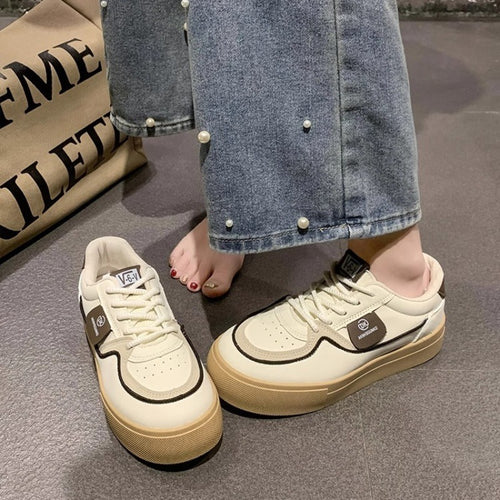 Autumn and winter new niche original dopamine white shoes, student versatile casual shoes