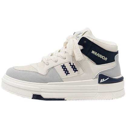 Color blocked high cut thick soled shoes for casual wear