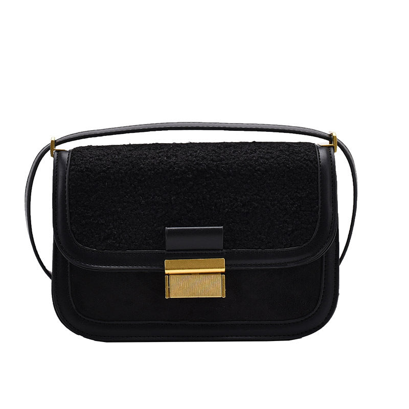 Fashion Ladies Small Square Bag New Simple Bag Female Trend Stitching Shoulder Messenger Bag