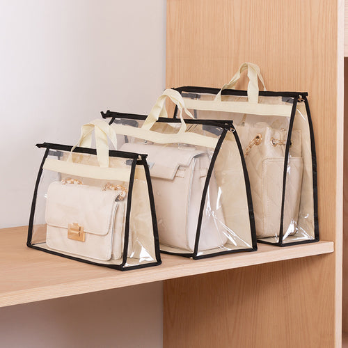 Breathable Moisture-Proof Bag Dust Bag Wardrobe Sealed Leather Bag Protection Finishing Storage Bag Transparent Hanging Bag Storage Artifact