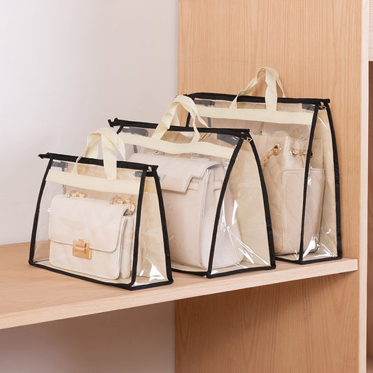 Breathable Moisture-Proof Bag Dust Bag Wardrobe Sealed Leather Bag Protection Finishing Storage Bag Transparent Hanging Bag Storage Artifact