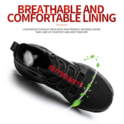 Men's Safety Shoes New Work Shoes Non-slip EVA Four Breathable Men's Safety Shoes Size 48