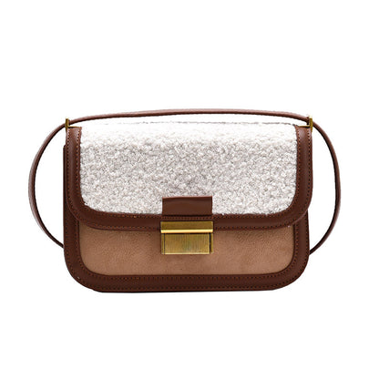 Fashion Ladies Small Square Bag New Simple Bag Female Trend Stitching Shoulder Messenger Bag