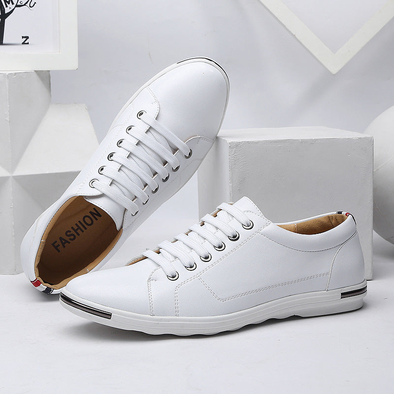 Student men's autumn Korean style trendy all-match casual sports shoes white flat shoes