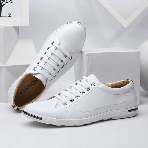 Student men's autumn Korean style trendy all-match casual sports shoes white flat shoes
