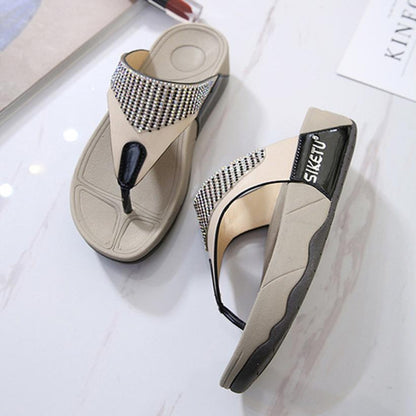Shoes Flip flops Fashion Summer Sandals Bohemian Wedge Flops Beach Sandals Casual Shoes