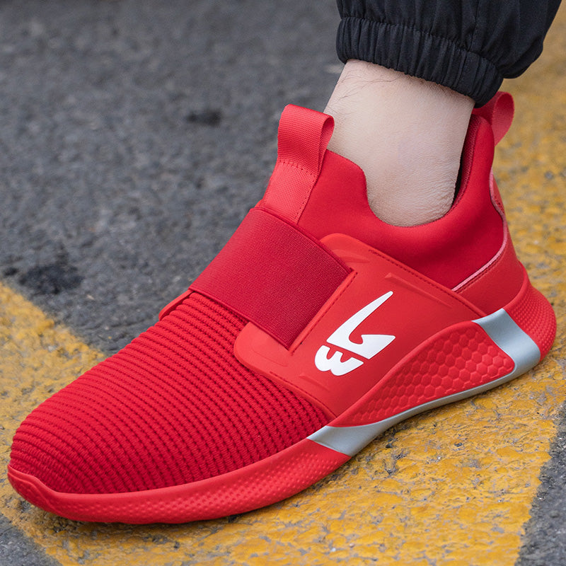 New Flying Woven Breathable Labor Insurance Shoes Fashion Anti-Smashing Anti-Piercing Work Shoes Waterproof Safety Shoes