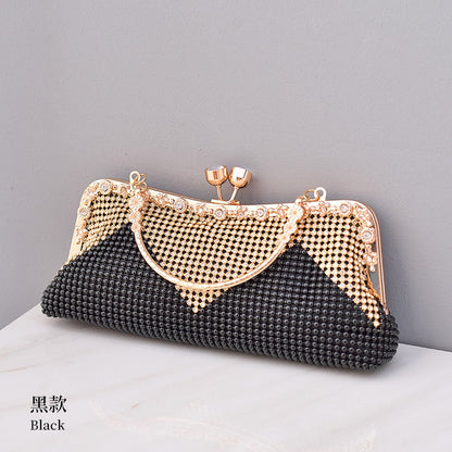 Water Diamond Dinner Bag Celebrity Handheld Bag Fashion Diagonal Straddle Bag New Versatile Evening Dress Bag Girl
