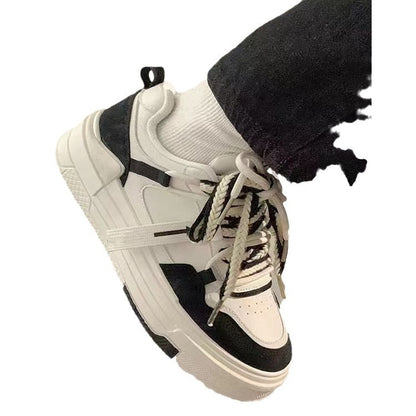 Thick soled shoes ins versatile trendy white shoes women's casual shoes student running sports shoes