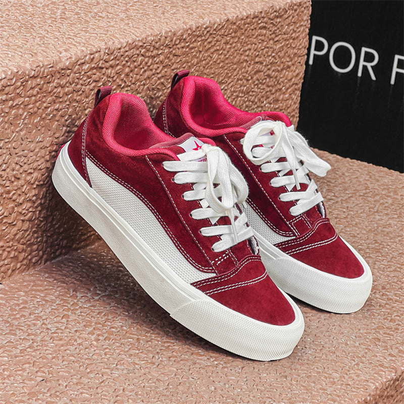 Low cut canvas shoes with a sense of design, suitable for both male and female students, Instagram trendy and versatile, Hong Kong style casual board shoes