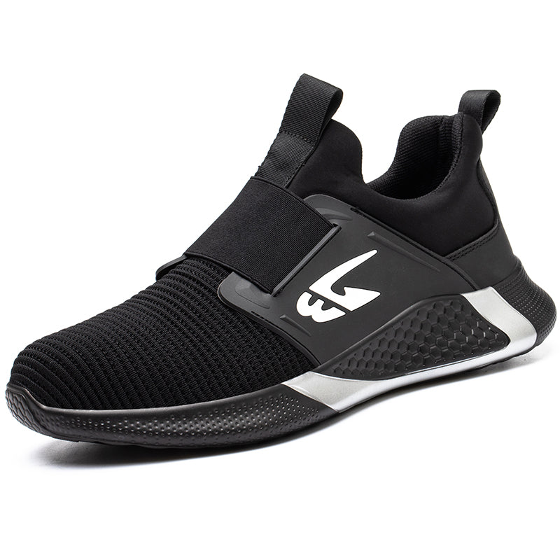 New Flying Woven Breathable Labor Insurance Shoes Fashion Anti-Smashing Anti-Piercing Work Shoes Waterproof Safety Shoes