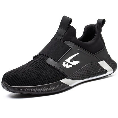 New Flying Woven Breathable Labor Insurance Shoes Fashion Anti-Smashing Anti-Piercing Work Shoes Waterproof Safety Shoes
