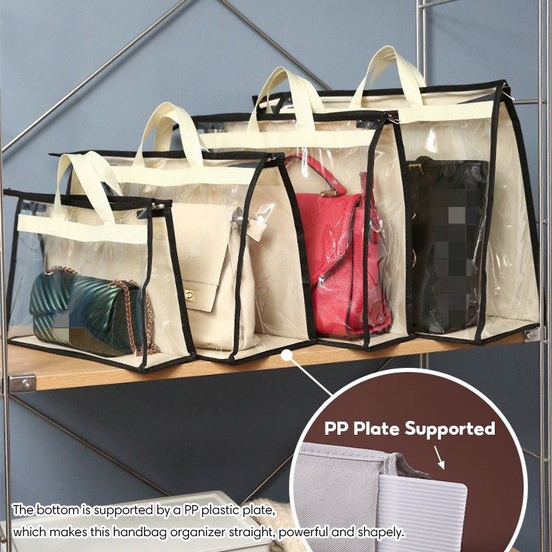 Breathable Moisture-Proof Bag Dust Bag Wardrobe Sealed Leather Bag Protection Finishing Storage Bag Transparent Hanging Bag Storage Artifact