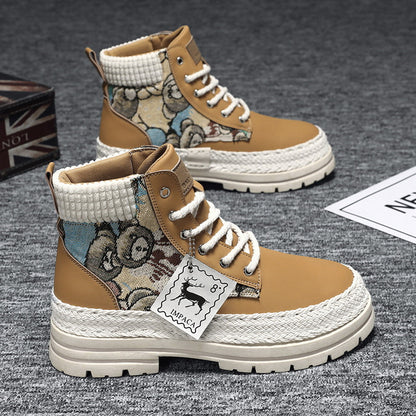 Martin boots men's shoes casual versatile men's shoes new trend workwear boots high top shoes men's shoes