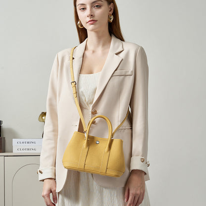 Leather crossbody women's bag hand-held mini garden bag