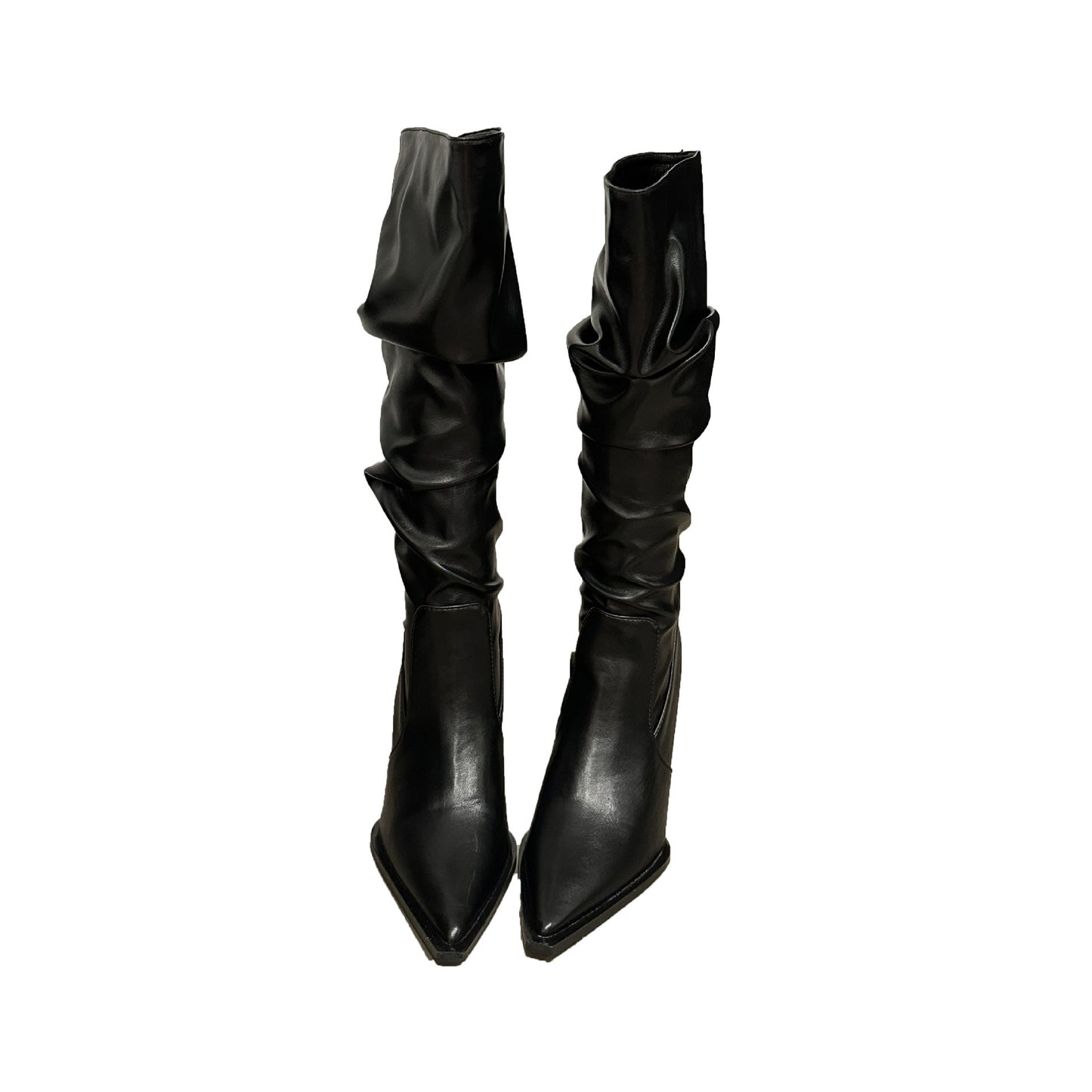 Luxury Women Long Boots Trend 2023 Shoes Fashion Snakeskin Pointed Toe Western Ladies Knee High Boots With Heels Female Shoes