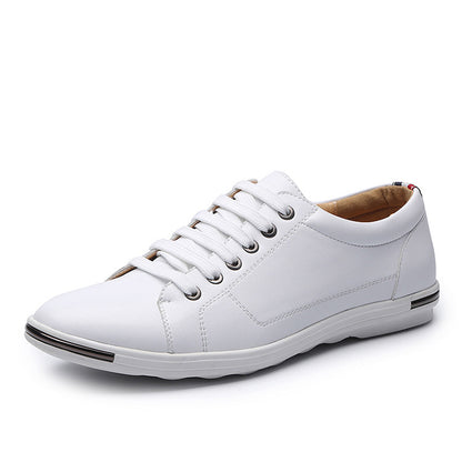 Student men's autumn Korean style trendy all-match casual sports shoes white flat shoes