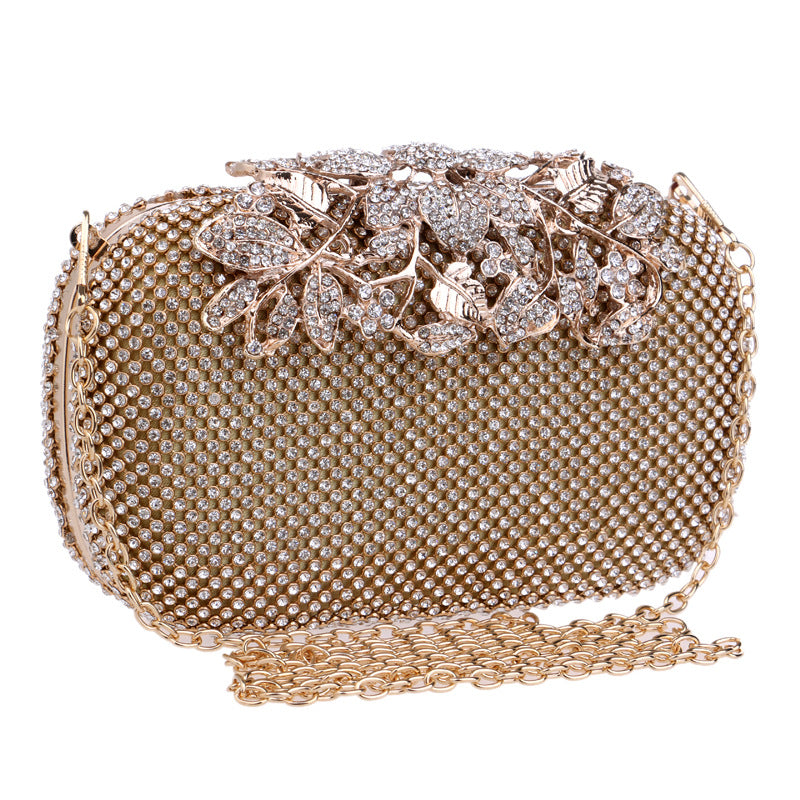 Evening Bag Women's European And American Luxury Diamond Banquet Bag Dress Portable Evening Bag