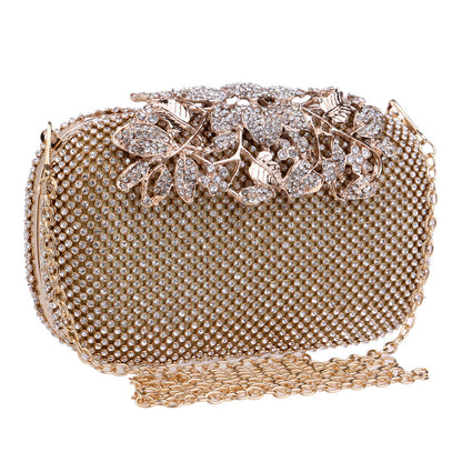 Evening Bag Women's European And American Luxury Diamond Banquet Bag Dress Portable Evening Bag