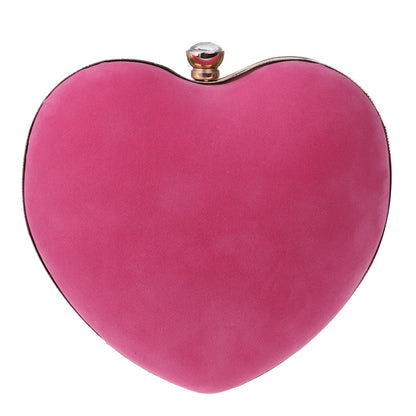 Japanese And Korean Style Heart-Shaped Handbag Ladies Fashion Cosmetic Bag Evening Bag Clutch Bag