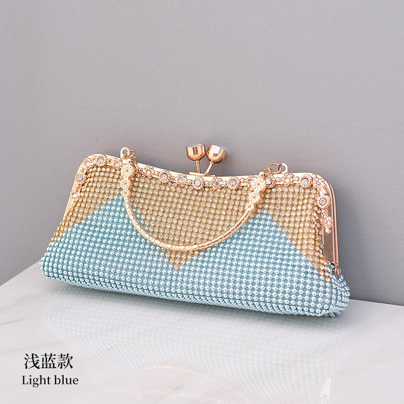 Water Diamond Dinner Bag Celebrity Handheld Bag Fashion Diagonal Straddle Bag New Versatile Evening Dress Bag Girl