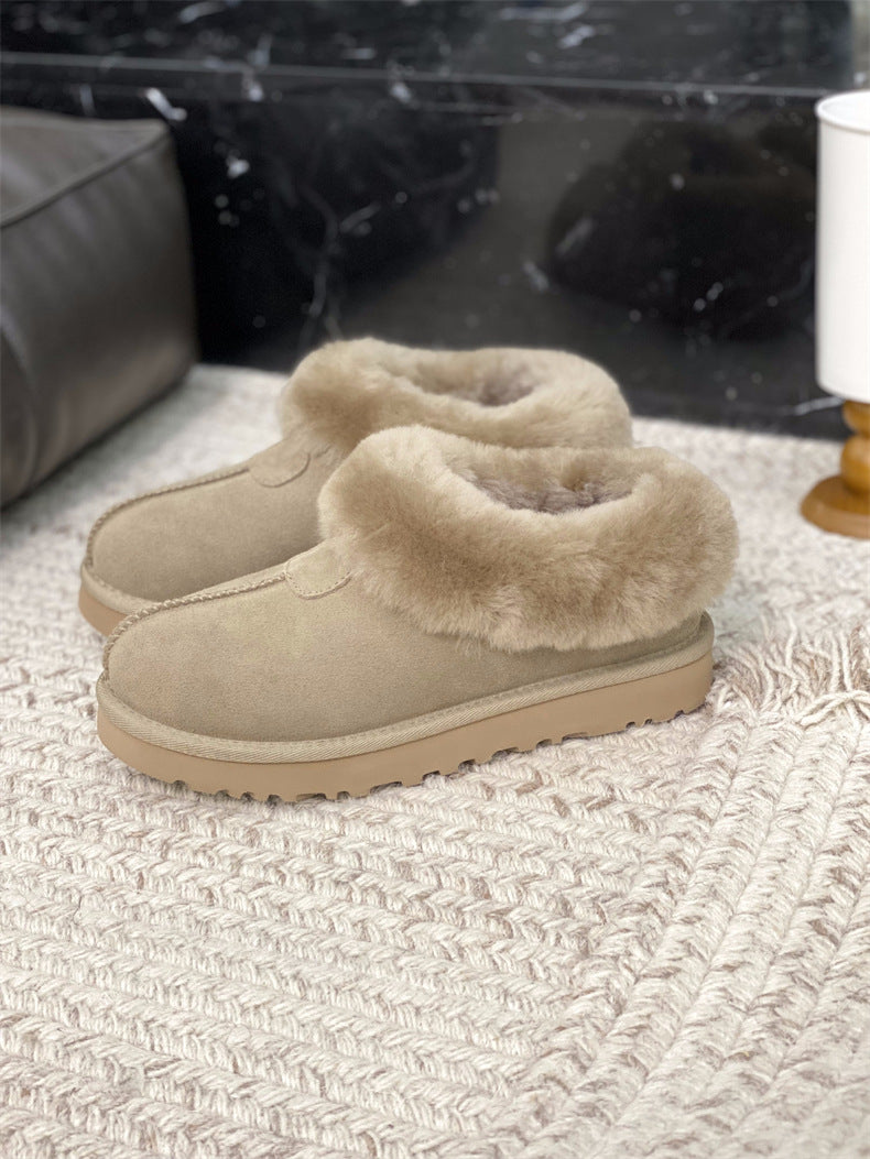 Snow boots winter warm short plush thickened snow shoes for women